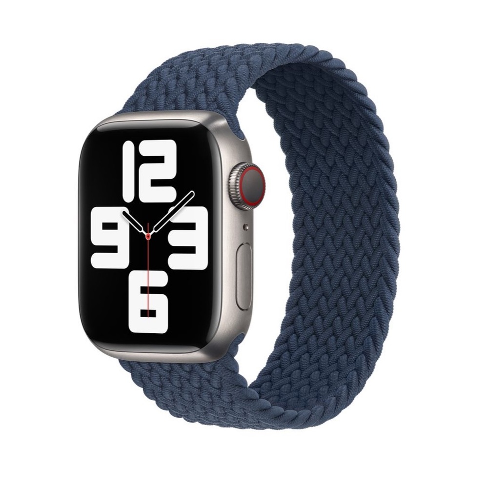 Authentic Apple Blue Abyss Braided Solo Loop Size 7 (40mm or 41mm Apple Watch)